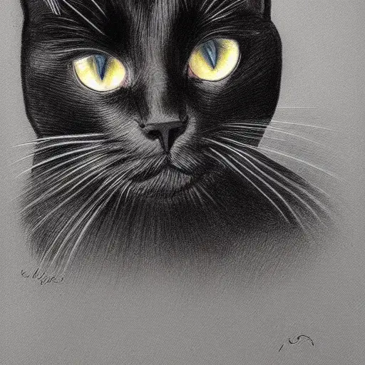 The Domestic Shorthair Black Cat