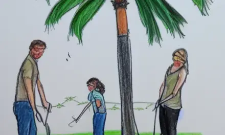 Planting a Palm Tree in a Garden Group