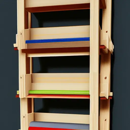A Wooden Rack For Home Storage