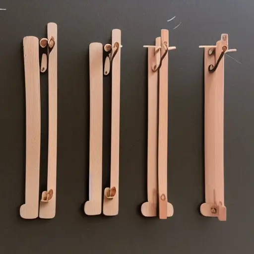 A Set of 6 Wooden Clothes Hangers