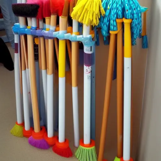 Broom Rack For Mop and Spots