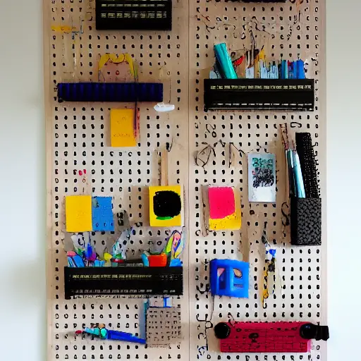Tiny Space Organization Ideas Using Pegboards