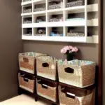 Organizing Decorating Ideas – Floating Shelves and Baskets