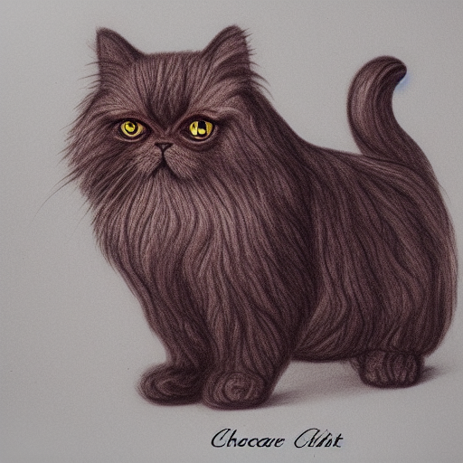 The Chocolate Persian Cat