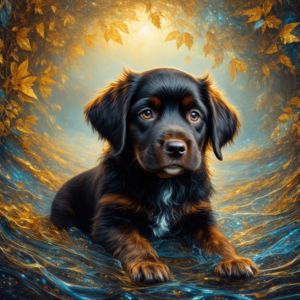 black golden retriever puppy 475965