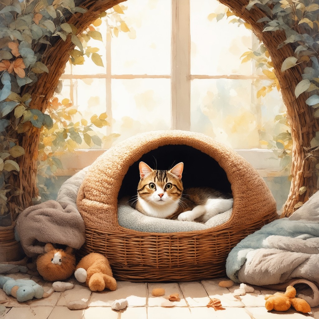 cat bed cave 414227