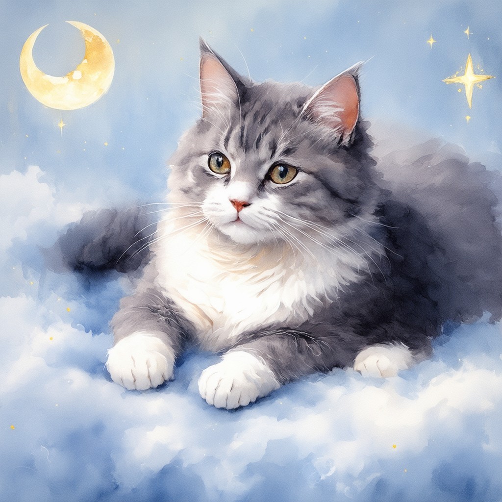 grey and white cat 320891