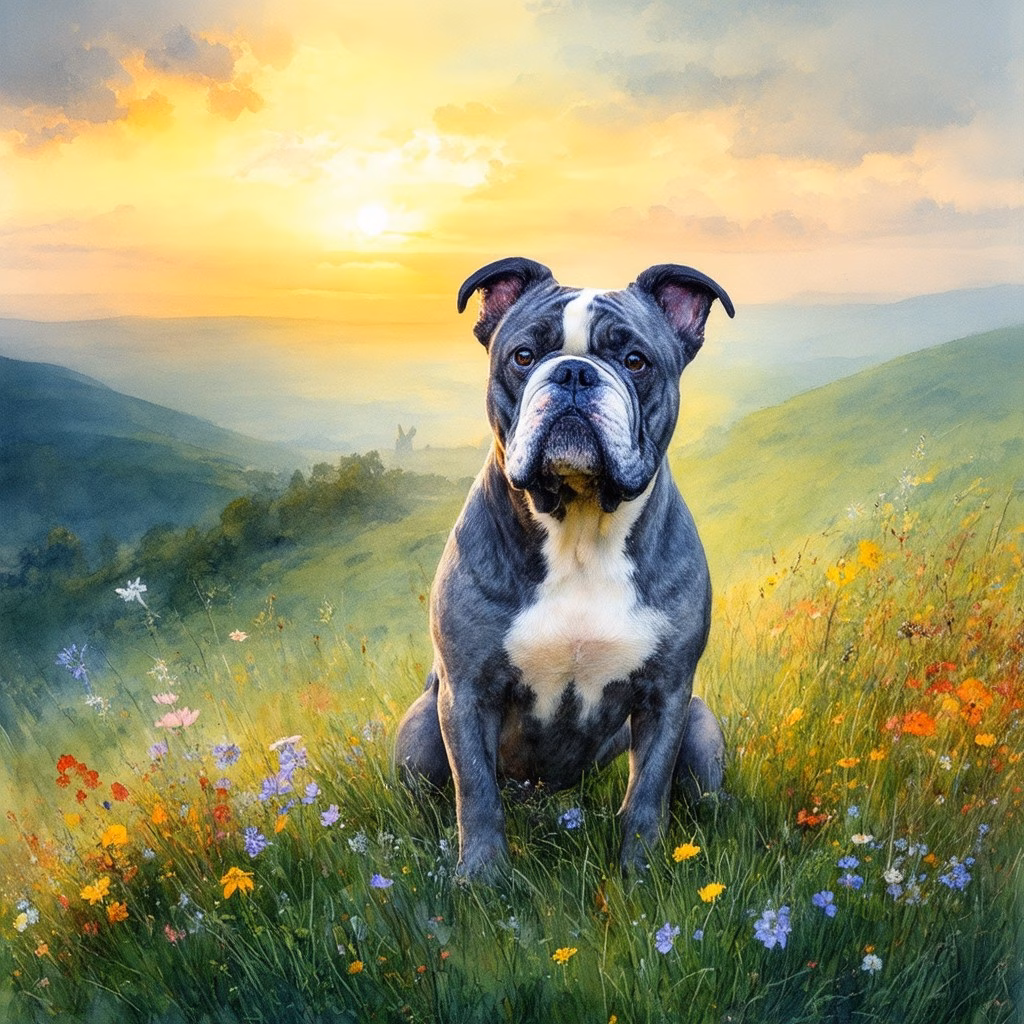 blue merle bulldog 424573