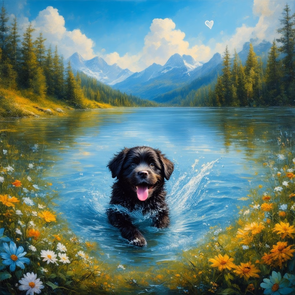newfoundland dog puppy 472139
