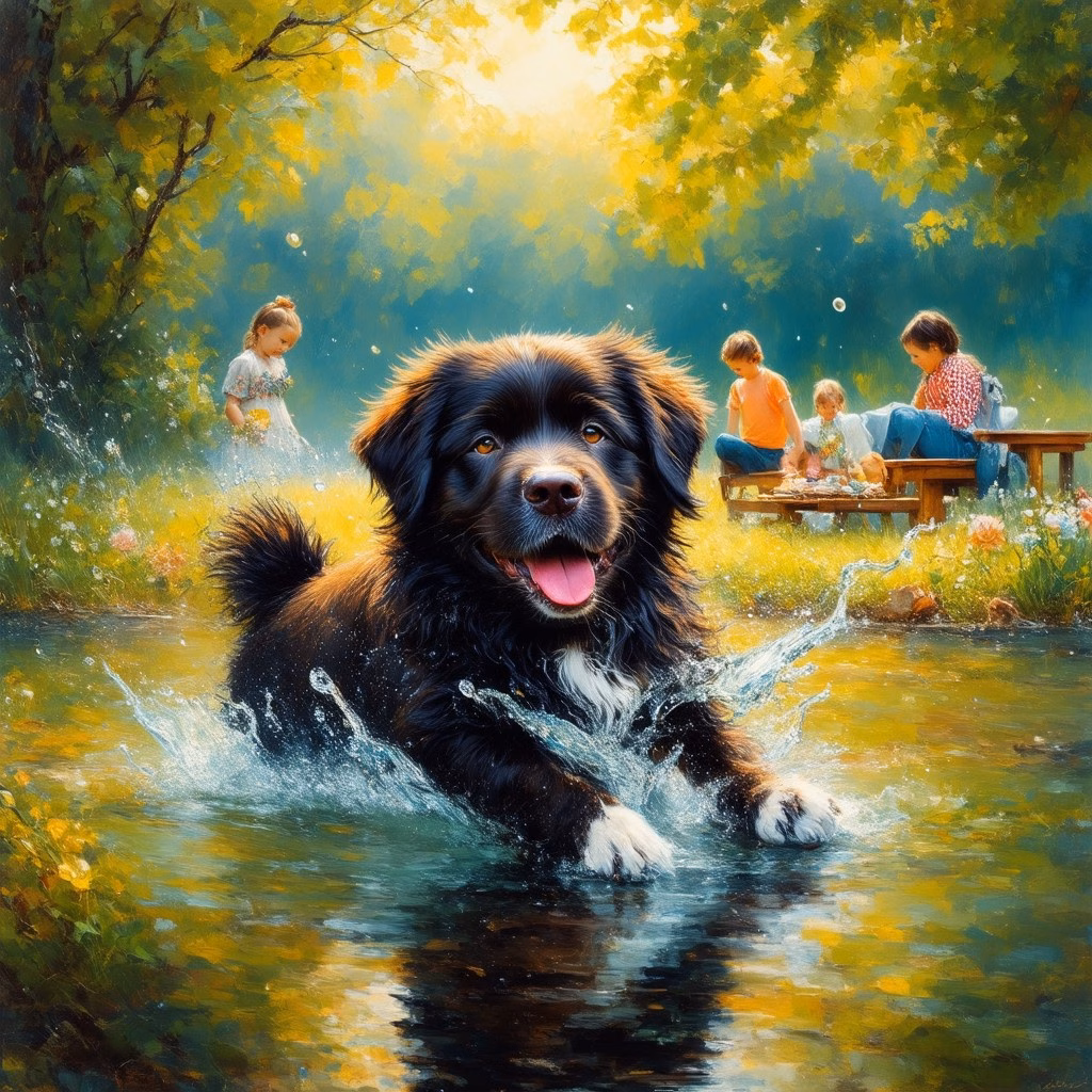newfoundland dog puppy 490776